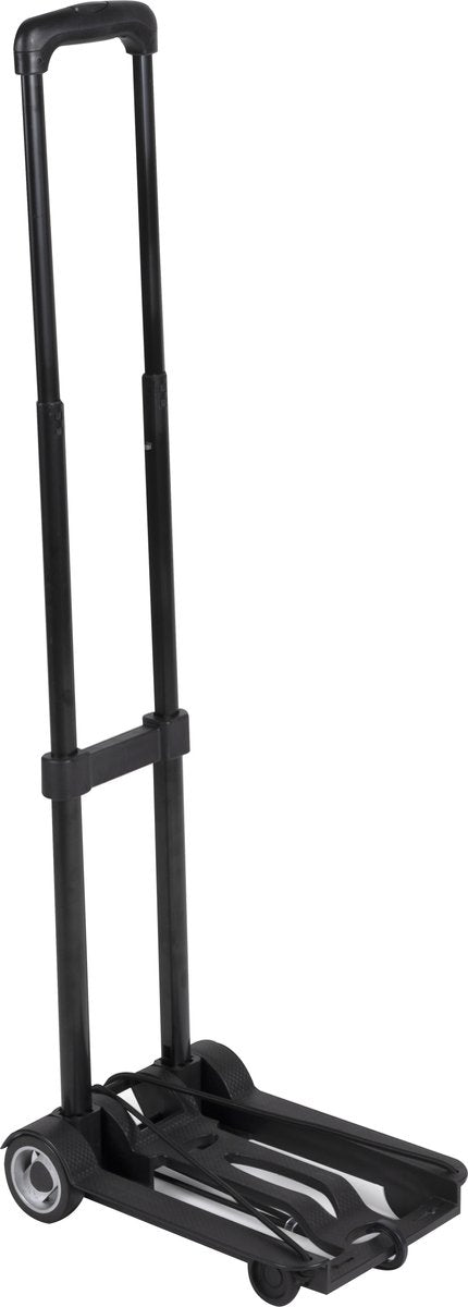 Kinzo opvouwbare steekwagen – met uitschuifbare handgreep – 4 wielen – max. 40 kg – zwart