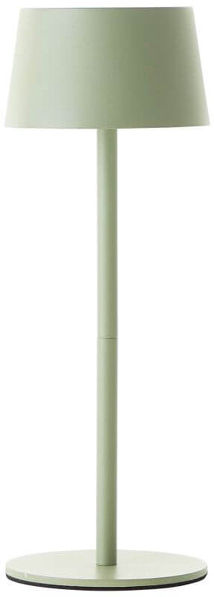 Brilliant jona - zewnętrzna lampa stołowa - led 2w - ø 9 cm - 170 lm - 3000k - ściemnianie 3-stopniowe - ładowanie USB - ip44 - zielony