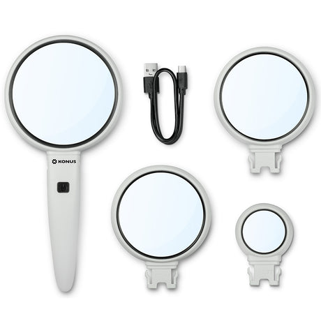 Ręczna lupa Conus trio 3,5x-5x-11x z diodą LED