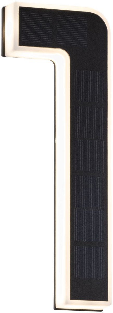 Solarne oświetlenie numeru domu Paulmann w komplecie. wymienna bateria numer 1 ip44 3000k 6lm czarna