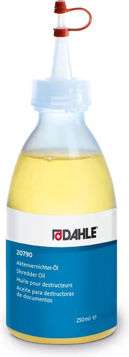 Dahle 20790 - olej do niszczarki papieru - na bazie roślinnej - bezpieczny w użyciu - butelka 250 ml