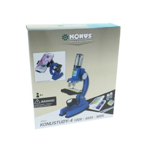 Mikroskop konus Konustydy-4 150x-450x-900x z adapterem smartfonów