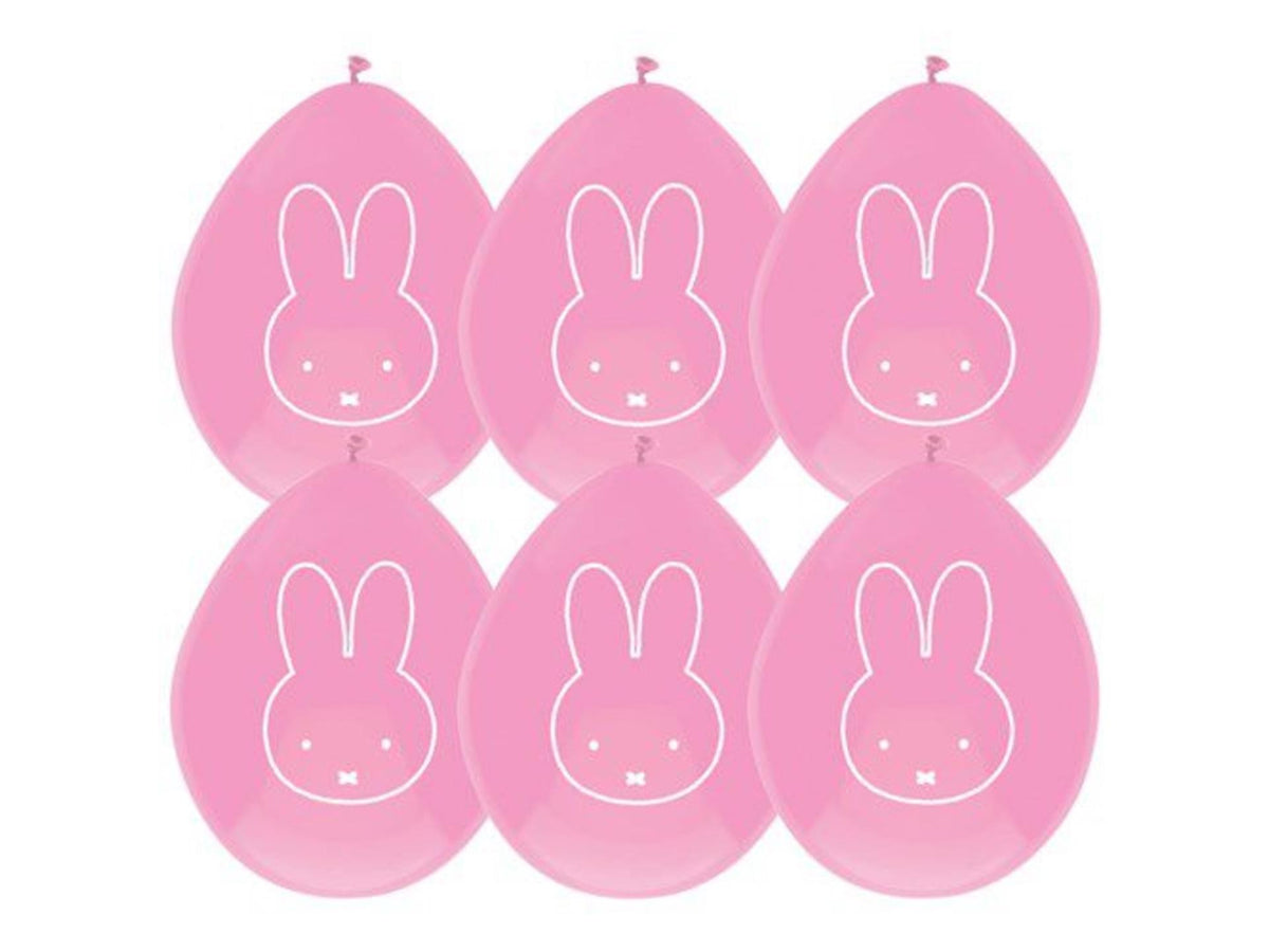 Balony Haza Miffy różowe, 6 szt.