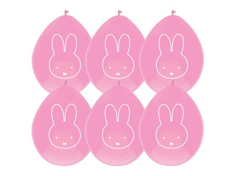 Balony Haza Miffy różowe, 6 szt.