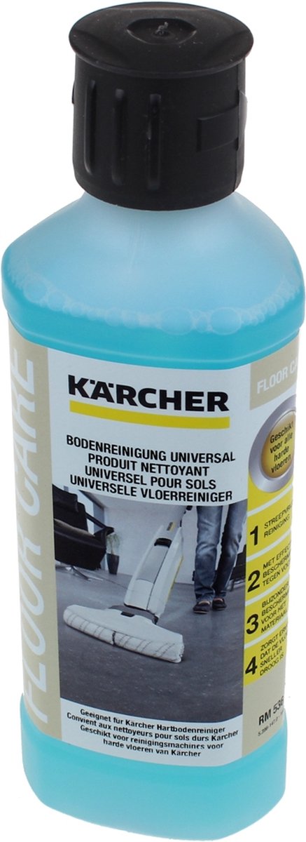 Kärcher środek do czyszczenia podłóg uniwersalny rm 536, 500 ml - środek do czyszczenia podłóg - usuwa ślady chodzenia - efekt bez smug - przyjemny zapach