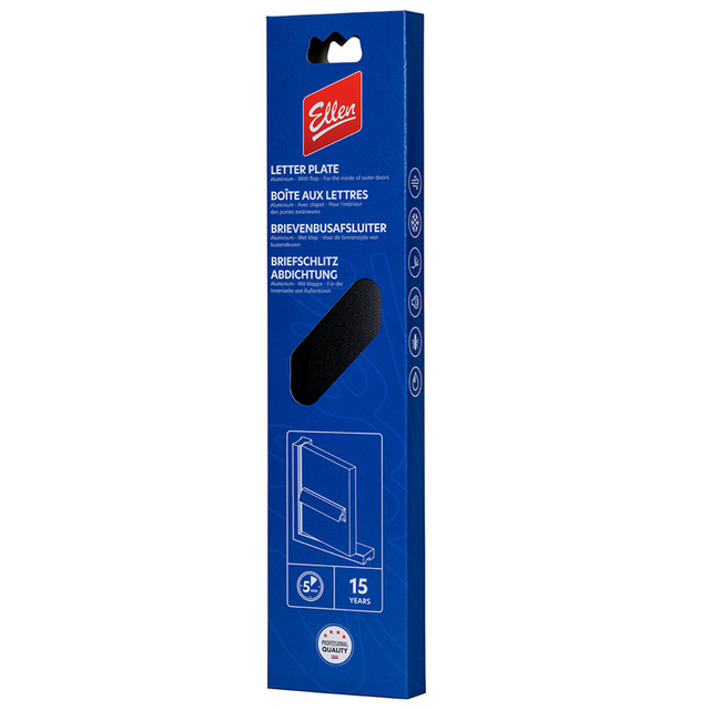 Ellen 1071699 - list pl. element aluminiowy czarny | 1 szt