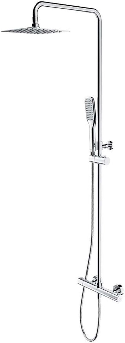 Omnires y - doucheset met thermostaat, 20x20 cm, chroom y1244x 6 kcr