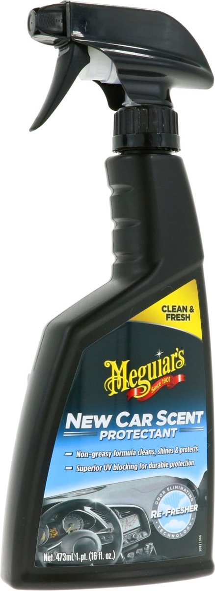 Nowy środek zabezpieczający zapach samochodu Meguiar's - czyszczenie wnętrza samochodu - czyszczenie deski rozdzielczej - 473ml