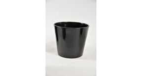 Konische pot zwart glans 17 cm serie 440