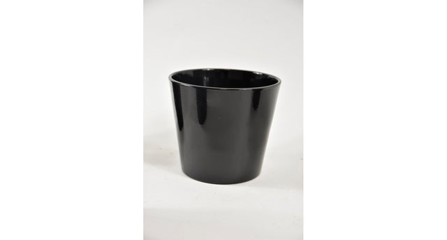 Konische pot zwart glans 17 cm serie 440