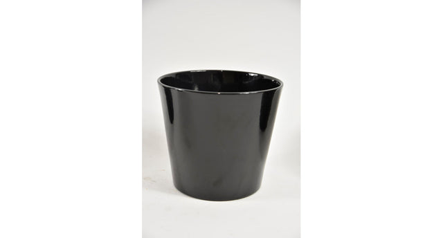 Konische pot zwart glans 19 cm serie 440