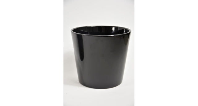Konische pot zwart glans 28 cm serie 440