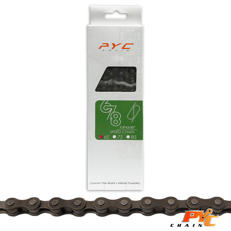 Łańcuch rowerowy PYC 6V 116S 1 2x3 32 Shimano
