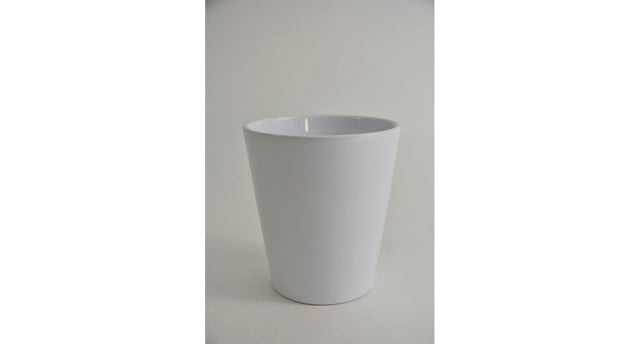 Konische (orchidee) vaas wit glans 15cm serie 441