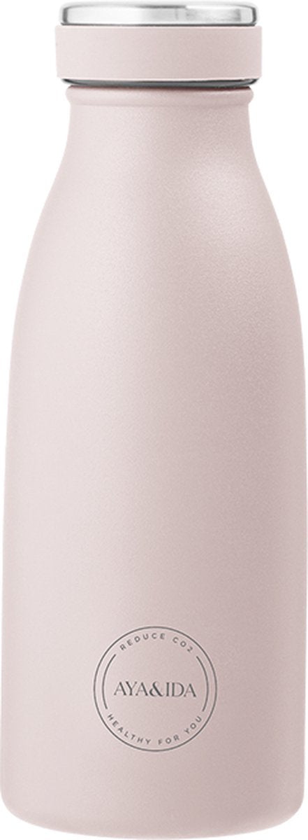 Aya ida - butelka do picia - termos - butelka na wodę - 350ml - miękki róż