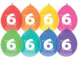 Balony Haza 6 lat, opakowanie 8 sztuk