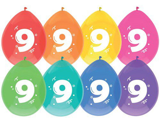 Balony Haza 9 lat, opakowanie 8 sztuk