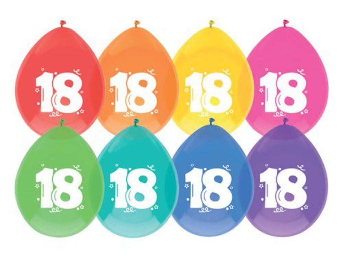 Balony Haza 18 lat, opakowanie 8 sztuk