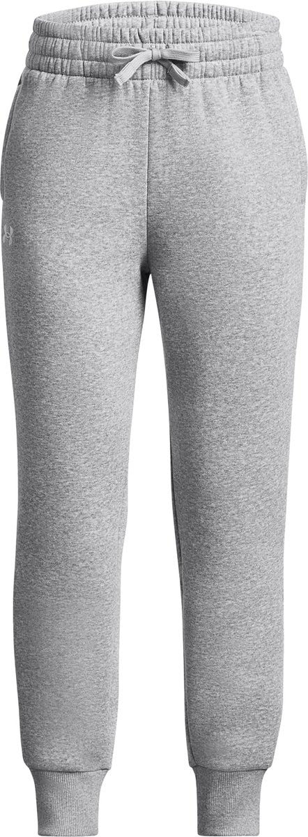Spodnie sportowe Under Armour UA Rival Fleece Joggers unisex - szaro - białe