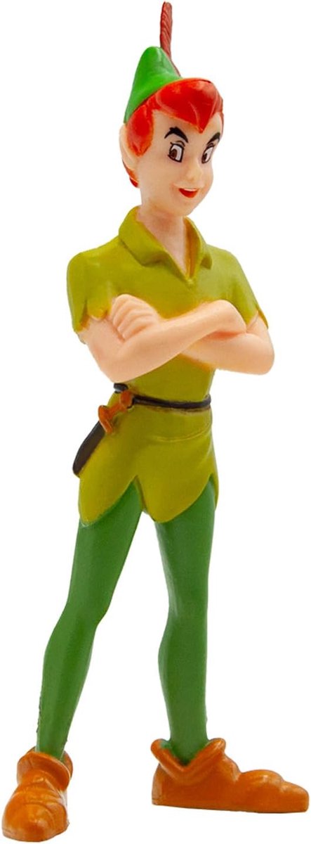Bullyland 12650 – figurka do zabawy i figurka kolekcjonerska Piotruś Pan, ok. 9,4 cm – realistyczne i bogate w szczegóły – idealne jako figurka na tort i drobny upominek dla dzieci od 3 lat.