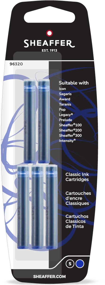 Wkład atramentowy Sheaffer - skrip - klasyczny - niebieski - sf-96320