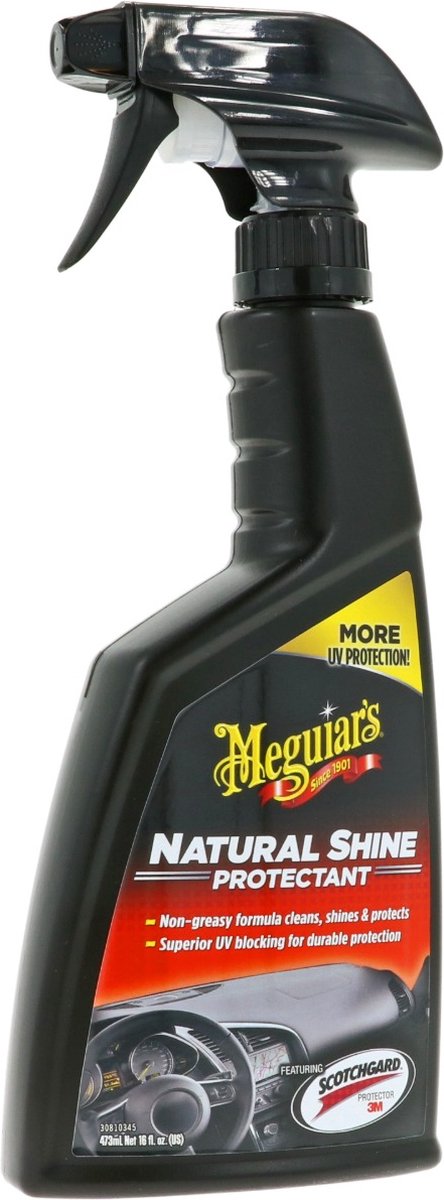 Naturalny środek nabłyszczający Meguiar's - ze Scotchguardem - czyszczenie wnętrza samochodu - czyszczenie deski rozdzielczej - 473ml