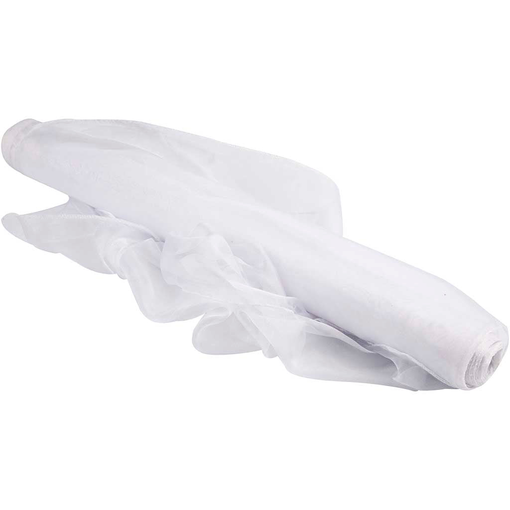 Creativ Company organza tkanina biała, 10 m