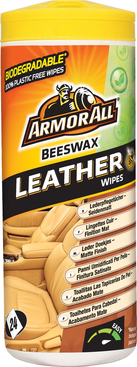 Armor all - chusteczki do czyszczenia skóry - 24 sztuki