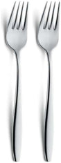Amefa florence - 2-delige dessertvorkset - hoogglans - zilverkleurig