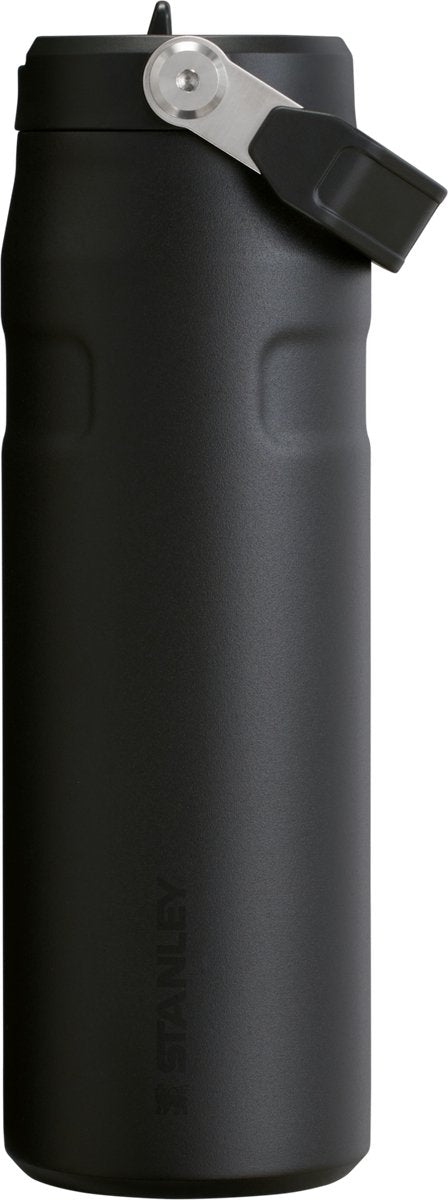Butelka na wodę Stanley flip straw 2.0 ze słomką 0,7 l - 10 godzin na zimno - 2 dni na zimno z lodem - butelka do picia ze stali nierdzewnej - nie zawiera BPA - szczelna - można myć w zmywarce - czarna