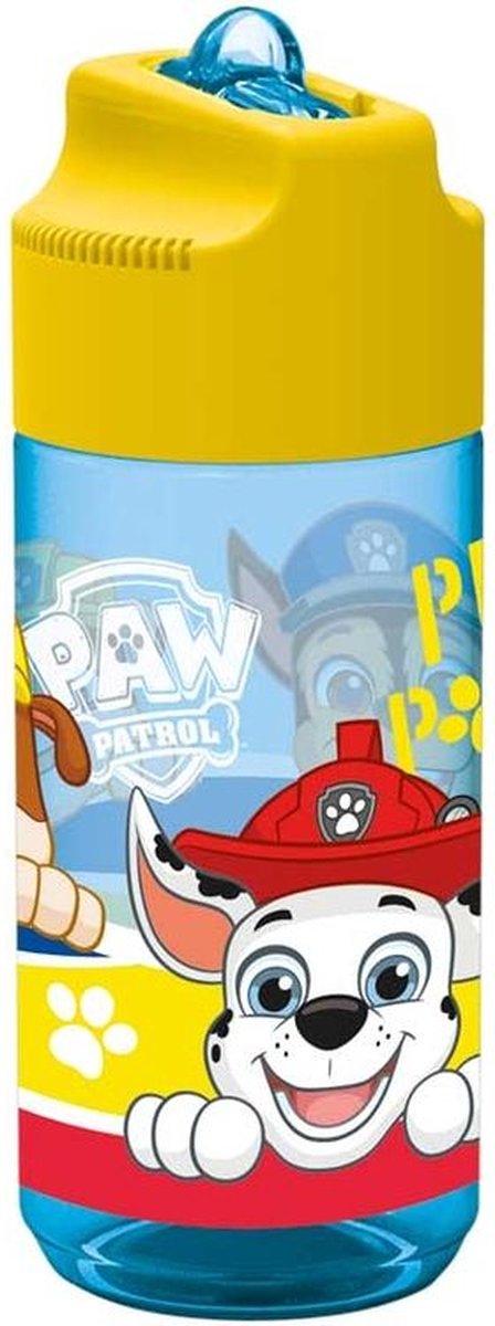 Psi patrol Nickelodeon - - butelka na wodę - butelka do picia. pojemność 430 ml. żółty.