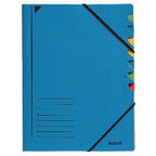 Folder sortujący leitz 320g m2 24,5 x 32cm niebieski elastyczny narożnik 7-częściowy tydzień