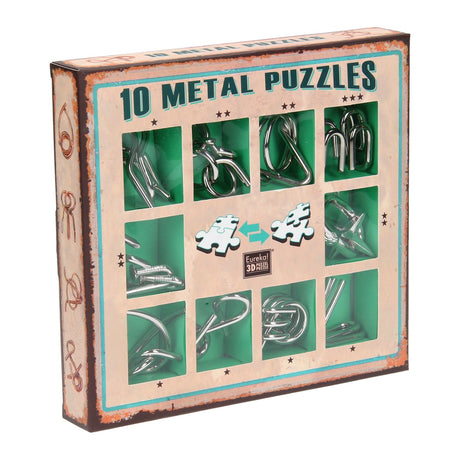 Zestaw puzzli mózgowych Eureka zielony, 10 szt.