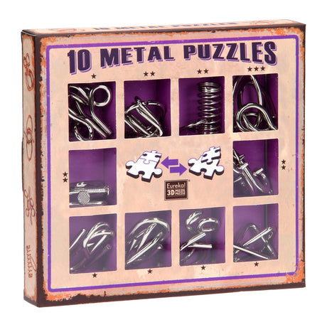 Zestaw puzzli mózgowych Eureka fioletowy, 10 szt.