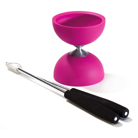 Eureka Rubber Diabolo z aluminiowymi patykami - różowy