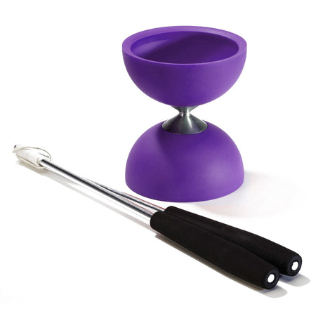 Eureka Rubber Diabolo z aluminiowymi patykami - fioletowy