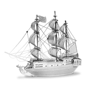 Eureka Metal Earth Pirate Ship Black Pearl Silver Edition