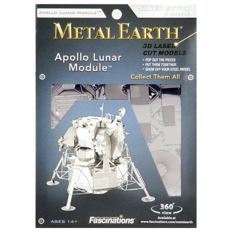 Metalowy moduł księżycowy Apollo w wersji srebrnej