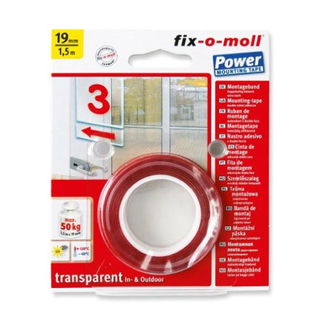 Taśma montażowa fix-o-moll Taśma dwustronna 1,5x19,0 mm