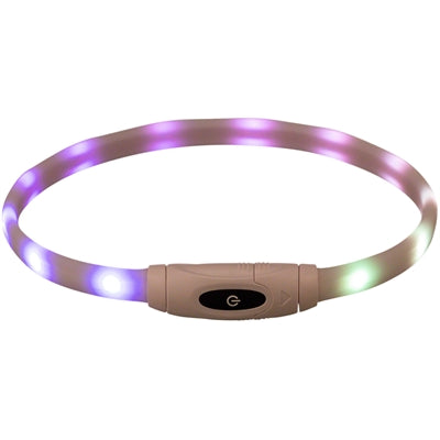 Trixie świecąca obroża dla psa USB, silikonowa, ładowana, wielokolorowa