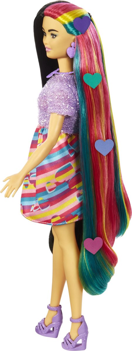 Barbie totalnie tęczowa fryzura - lalka
