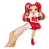 Olśniewające lalki modowe Rainbow High - Vivienne Rouge (czerwone) z narzędziem do ozdabiania i błyszczącymi kryształkami