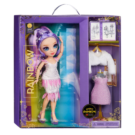 Mga Entertainment Rainbow High Fantastyczna lalka modowa - fioletowa