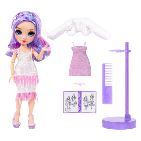 Mga Entertainment Rainbow High Fantastyczna lalka modowa - fioletowa