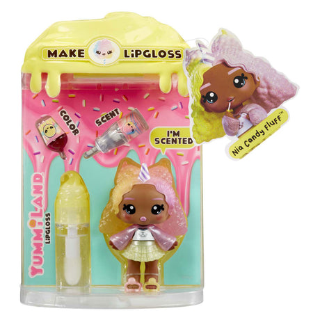 Mga Entertainment Lalka Yummiland - nia candy fluff z zestawem błyszczyków