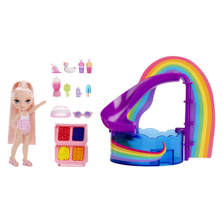 Lalka Rainbow High z małym basenem i różowym zestawem