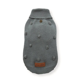 Sweter dla psa Croci, homy ponpon, szary