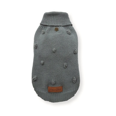 Sweter dla psa Croci, homy ponpon, szary
