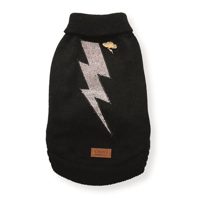 Sweter dla psa Croci Thunder Thunder Bolt czarny