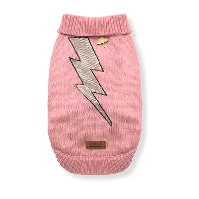 Sweter dla psa Croci Thunder Lightning w kolorze różowym